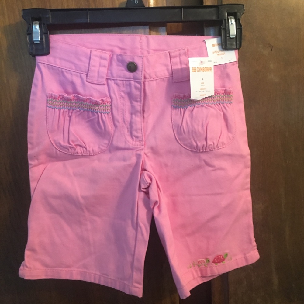 Gymboree pink turtle Bermuda shorts new 6